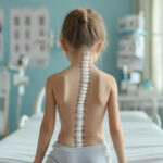imagen de ia mostrando una niña de espaldas y su columna